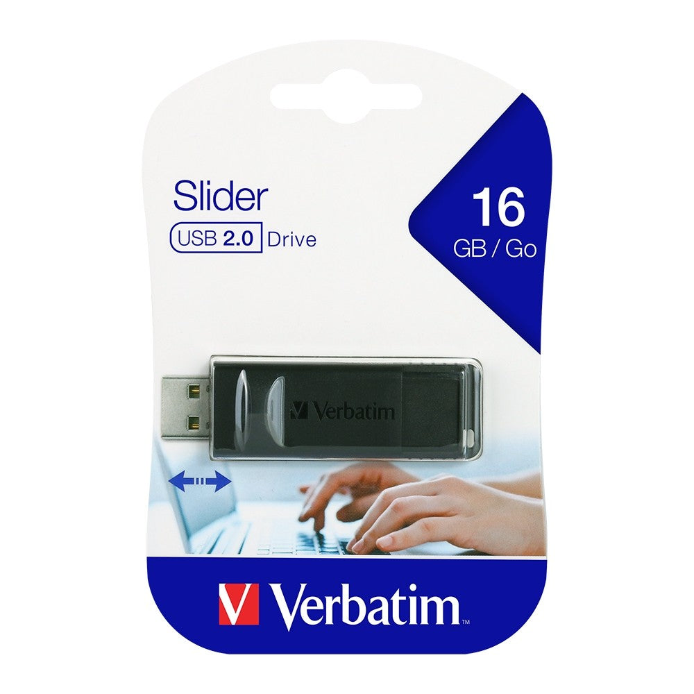 Verbatim 65925 Store'n'Go Slider USB Drive 16GB