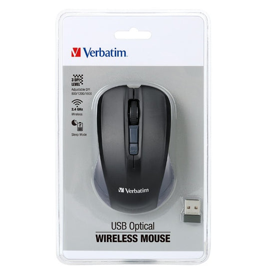 Buy Verbatim 66629 USB Optical Wireless Mouse - Grey from Vmart in Pakistan
