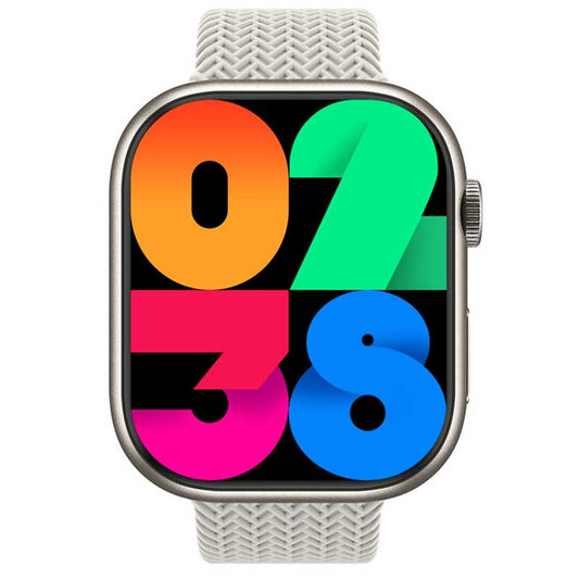 Buy HK9 Pro Smart Watch Gold (Grey/Orange Strap) from Vmart in Pakistan