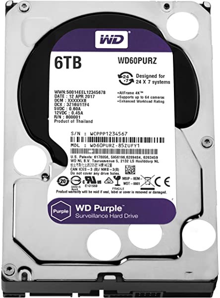 Western Digital Purple Surveillance Hard Drive - 8TB