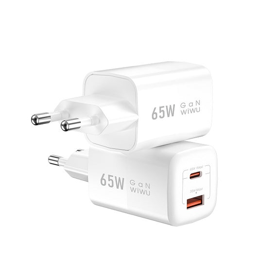 Buy WiWU Wi-U012 65W PD+QC Wall Charger EU from Vmart in Pakistan