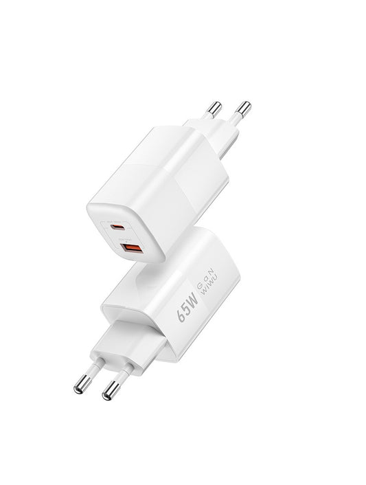 Buy WiWU Wi-U012 65W PD+QC Wall Charger EU from Vmart in Pakistan