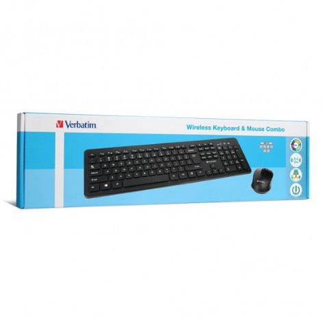 Verbatim 66079 Wireless Keyboard And Mouse Combo - Black