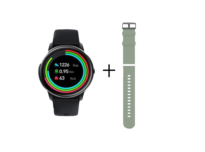 Xiaomi Mi IMILAB KW66 SmartWatch - Black With Additional Green Strap