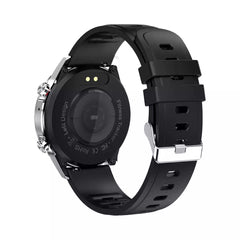 Yolo Fortuner Calling Smart Watch - Chrome Silver with Charcoal Black