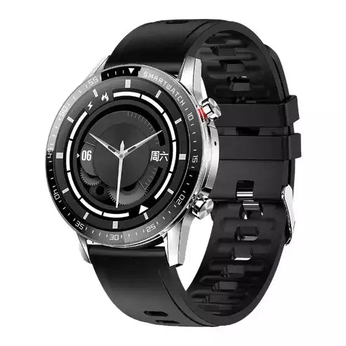 Yolo Fortuner Calling Smart Watch - Chrome Silver with Charcoal Black