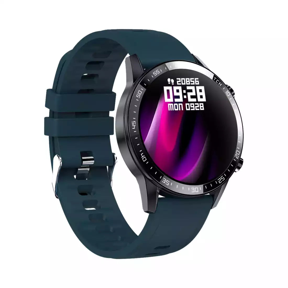 Yolo Fortuner Calling Smart Watch - Midnight Black with Moss Blue