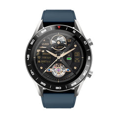 Yolo Fortuner Pro Smart Watch - Chrome Silver with Denim Blue