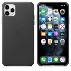 Apple iPhone 11 Pro Max Leather Case - Black