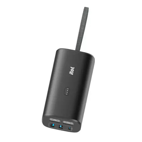 Buy itel A1461 PowerEasy 20000mAh Power Bank With Integrated Cable And Torch from Vmart in Pakistan
