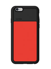 Lumdoo Duo Cover for iPhone 6 with Original Night Glow Effect + Lumdoo Light Pen (Black/Red)