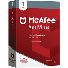 Mcafee Anti-Virus 2018 - 1 PC