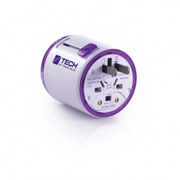 Travel Blue Twist & Slide World Travel Adapter