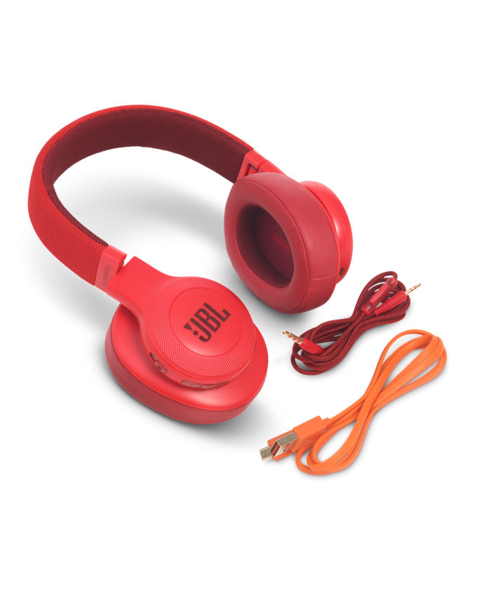 JBL E55BT Wireless Bluetooth On-ear Headphones - Red