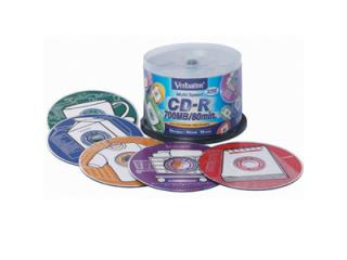 Verbatim CD-R 52X Fancy 50pk Bulk