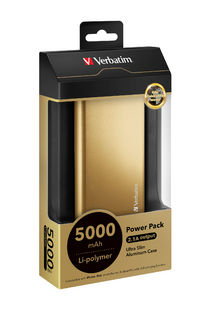 Verbatim Portable USB Power Pack Charger 5000 mAh - Gold