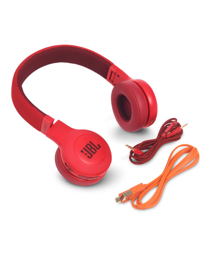 JBL E45BT Wireless On-ear Headphones - Red