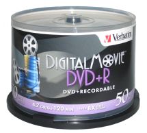 Verbatim DVD+R 8X Digital 50pk Spindle