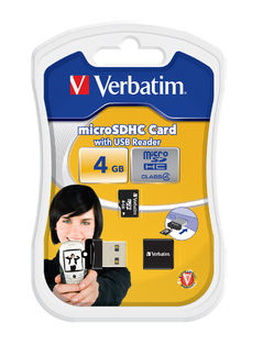 Verbatim Micro SDHC 4GB with USB Reader