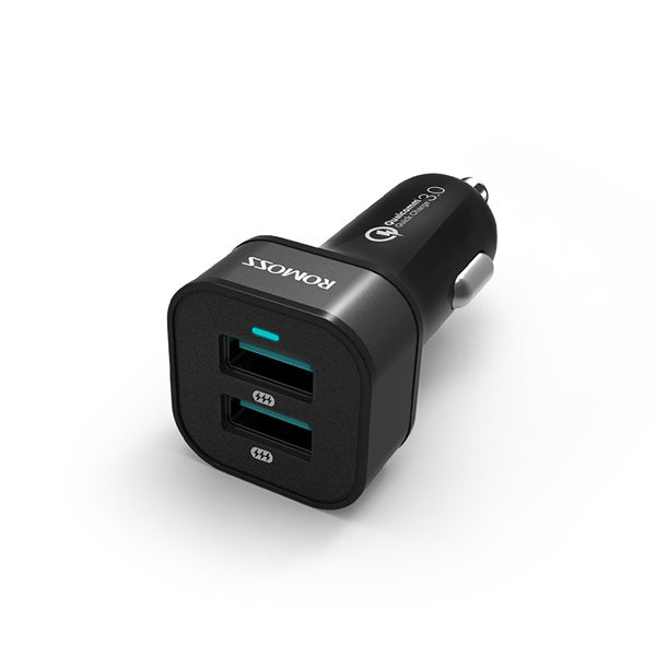 Romoss Rocket Power Pro 36W Car Charger - Black