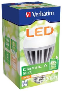 Verbatim LED Lamp Classic A E27 8W 4801m 3000K Warm White