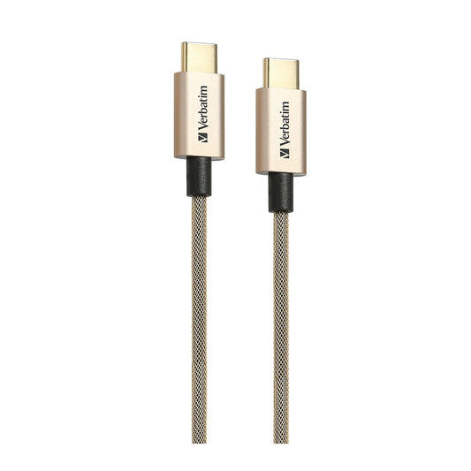Buy Verbatim 65056 200cm Sync &amp; Charge USB-C to USB-C Cable - Gold from Vmart in Pakistan