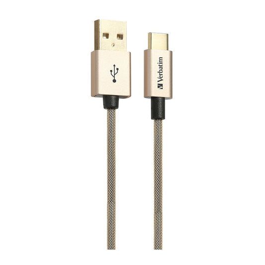 Buy Verbatim 65216 30cm Sync &amp; Charge USB-C to USB-A Cable - Gold from Vmart in Pakistan