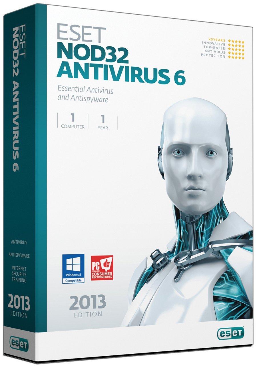 ESET NOD32 Antivirus 6 Home Edition 1 Year 1 User