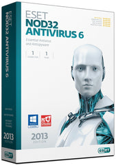 ESET NOD32 Antivirus 6 Home Edition 1 Year 1 User