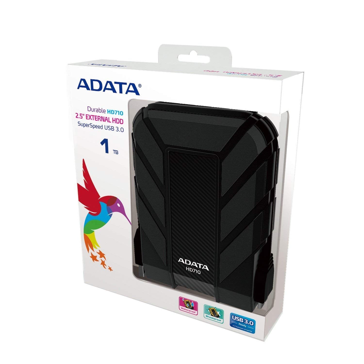 Adata HD710M External Hard Drive 1TB USB 3.0 - Military Edition (Waterproof/Dustproof/ Shock-Resistant External Hard Drive, Camouflage)