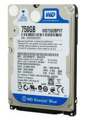 Western Digital Scorpio Blue 750GB (SATA 3 Gb/s, 8 MB Cache, 5400 RPM)