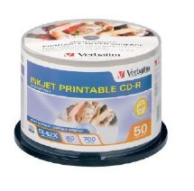 Verbatim CD-R 52X IJ Printable 50pk Bulk