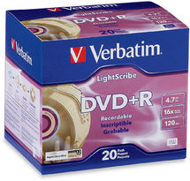 Verbatim DVD+R Lightscribe 20pk