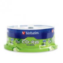 Verbatim CD-RW 4X-12X 25pk Spindle