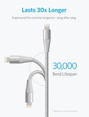 Anker Powerline+ II 3ft Lightning Cable - Silver