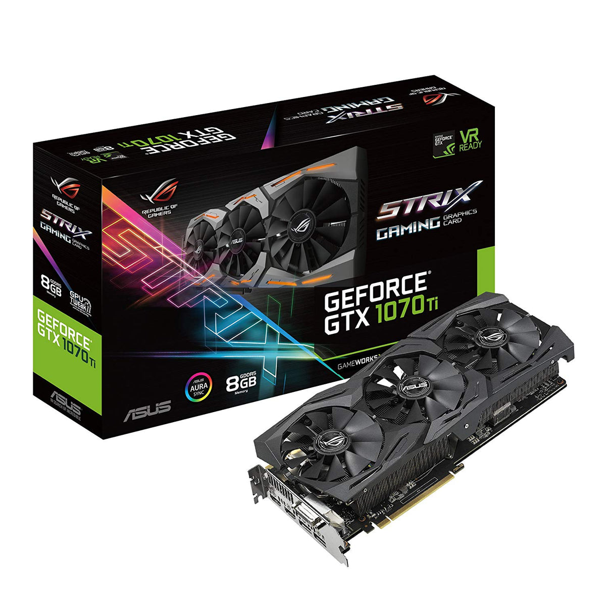 ASUS ROG-STRIX-GTX1070TI-A8G-GAMING GeForce 8GB GDDR5 Graphic Card