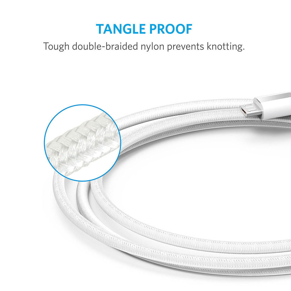 Buy Anker PowerLine+ Micro USB Cable 6ft - White from Vmart in Pakistan
