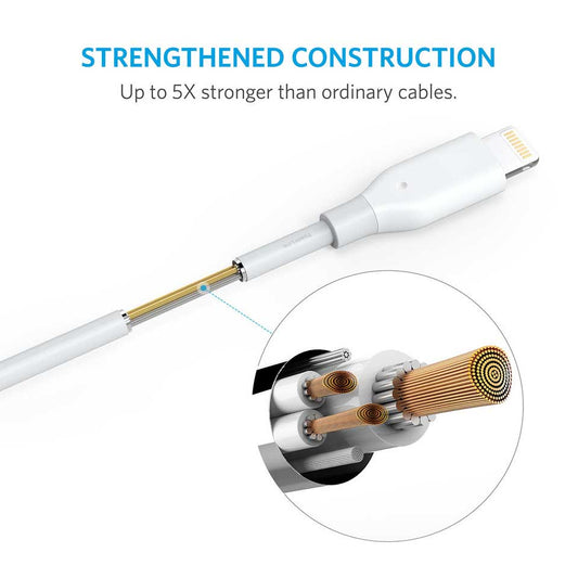 Buy Anker PowerLine Lightning 3ft - White from Vmart in Pakistan