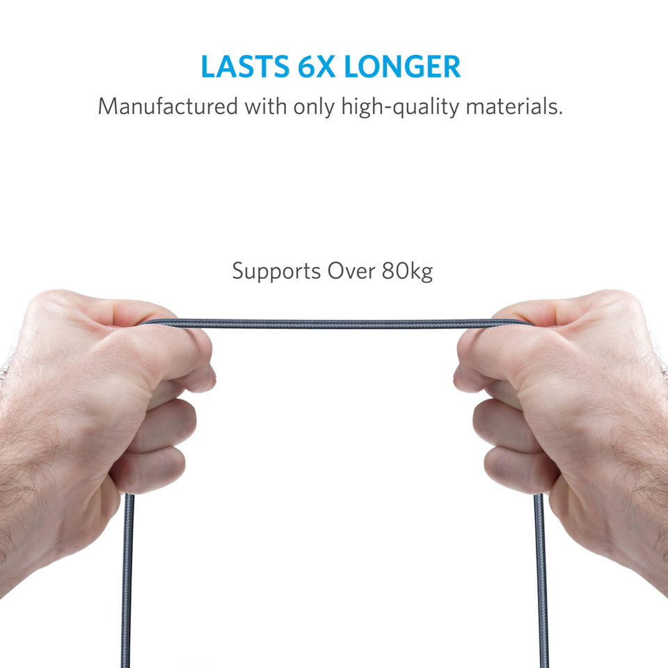 Buy Anker PowerLine+ Lightning Cable 6ft - Gray from Vmart in Pakistan