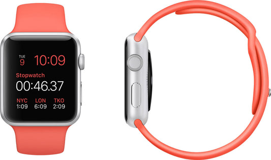 Buy Apple Watch Sport Silver Aluminium Case 42mm (Pink Sport Band) from Vmart in Pakistan