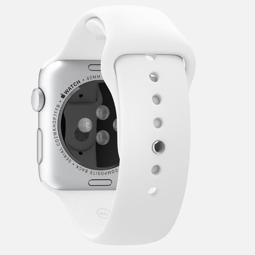 Buy Apple Watch Sport Silver Aluminium Case 42mm (White Sport Band) from Vmart in Pakistan