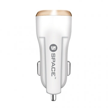 Space Adaptive Fast 2.4A Car Charger Single Port CC-170 - White