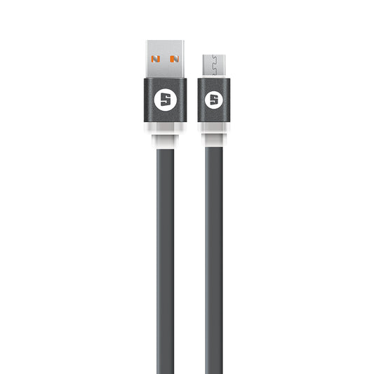 Buy Space Micro-USB to USB 200cm Noodle Cable - Black from Vmart in Pakistan