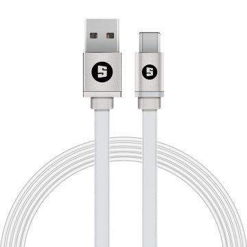 Space Micro-USB to USB 100cm Jelly Cable - Silver