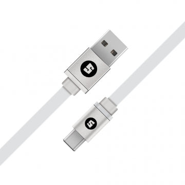 Space Micro-USB to USB 100cm Jelly Cable - Silver