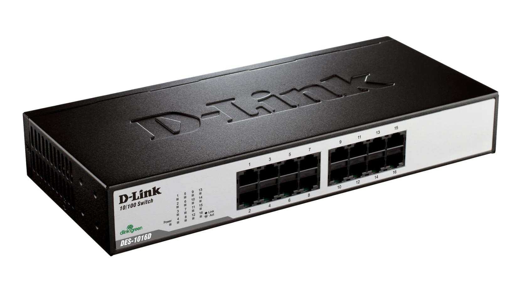 D-Link DES-1016D 16-Port Fast Ethernet Unmanaged Desktop Switch