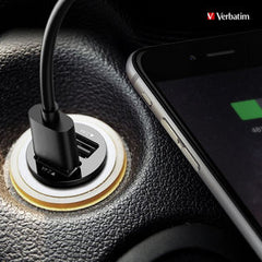 Buy Verbatim Dual Output 4.8A Car Charger - Black from Vmart in Pakistan
