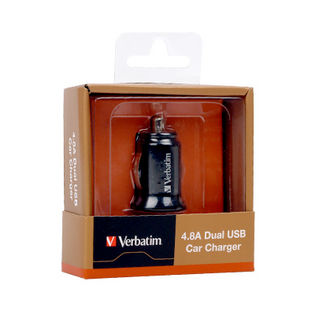 Buy Verbatim Dual Output 4.8A Car Charger - Black from Vmart in Pakistan