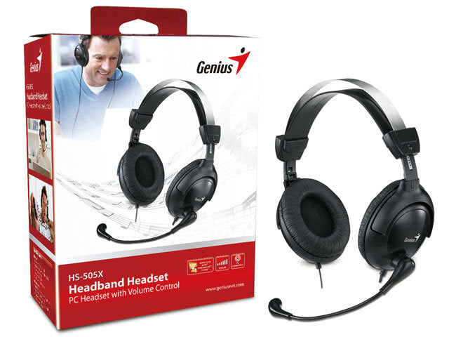 Genius HS-M505X Big earcup PC headset with volume control
