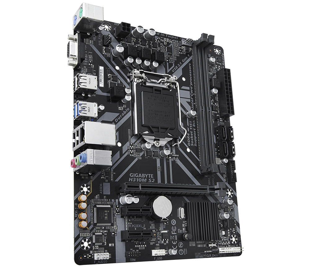 Gigabyte H310M S2 Intel H310 Ultra Durable Motherboard